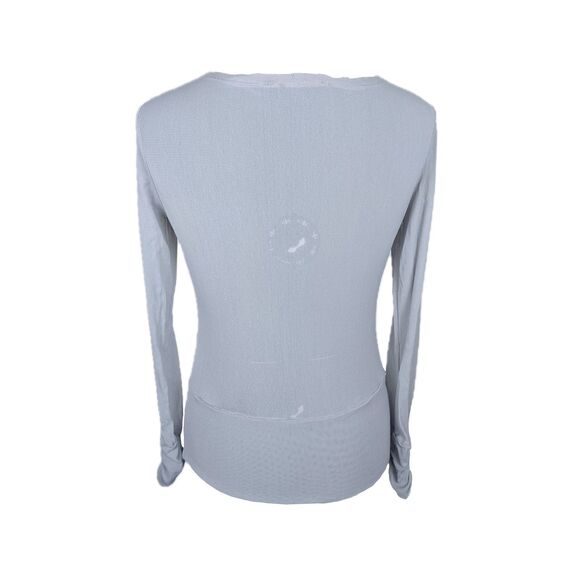 Graphic Long Sleeve Sheer Back Top - Picture 4 of 6